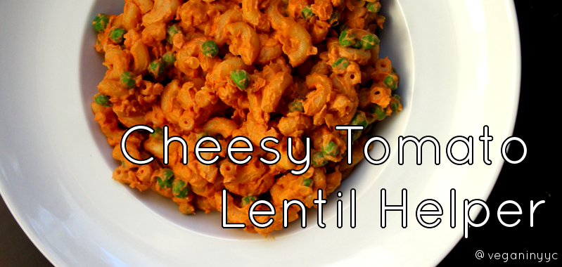 Cheesy Tomato Lentil Helper Header